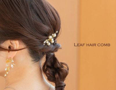 Made in JAPAN パール＆ビジューバレッタ（大）